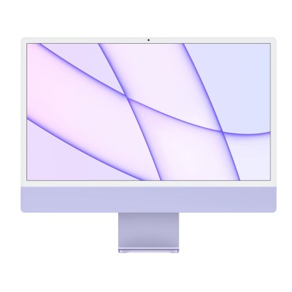 Apple iMac (Retina 4.5K, 24" 2021, 2 TBT3 + 2 USB-C, M1) 256GB · Purple — imagine oficială de produs