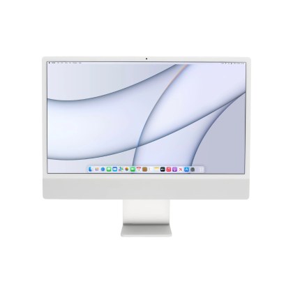 Apple iMac (Retina 4.5K, 24" 2021, 2 TBT3, M1) 256GB Silver — imagine produs