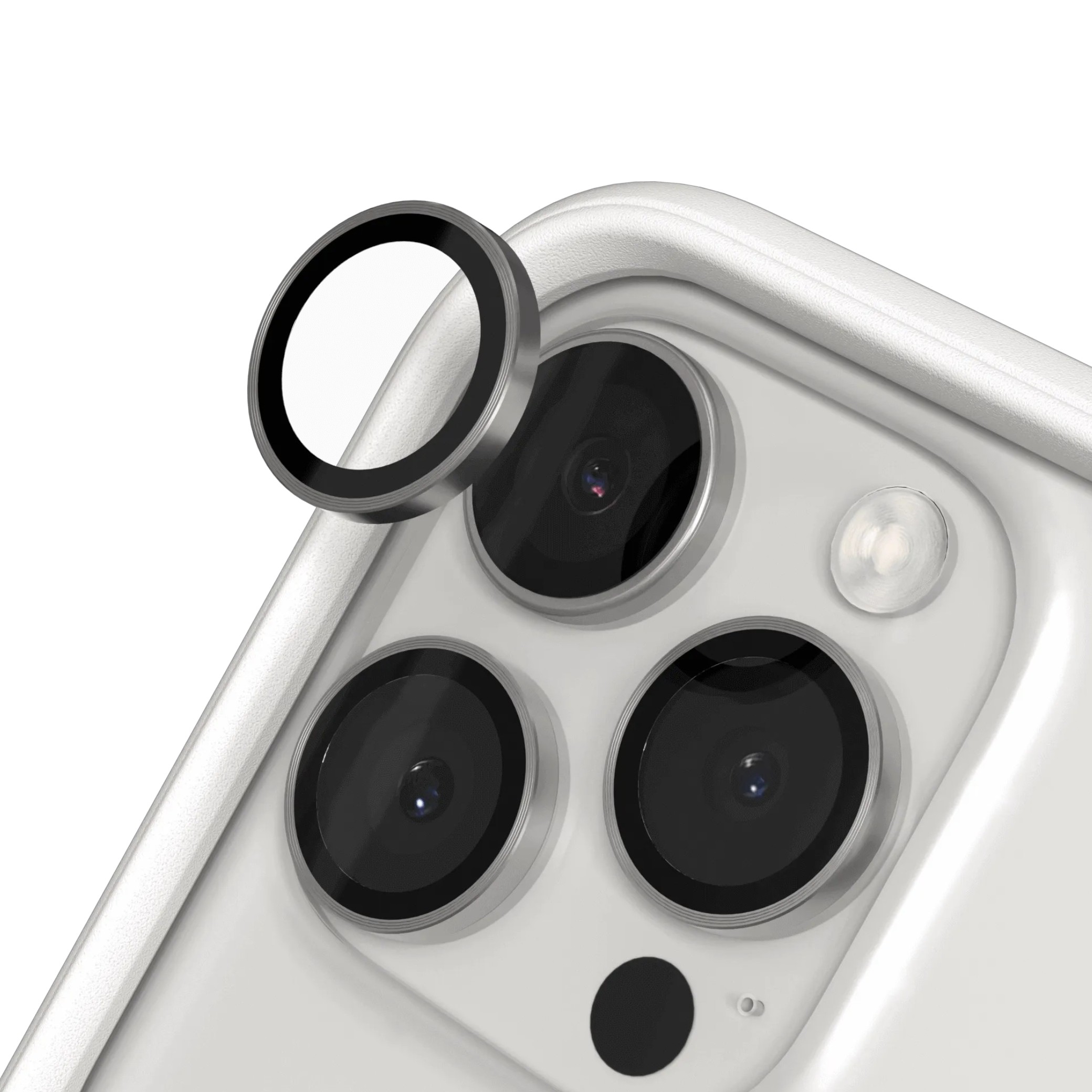Protecție lentile cameră RHINOSHIELD pentru iPhone 16 Pro / iPhone 16 Pro Max, titan natural