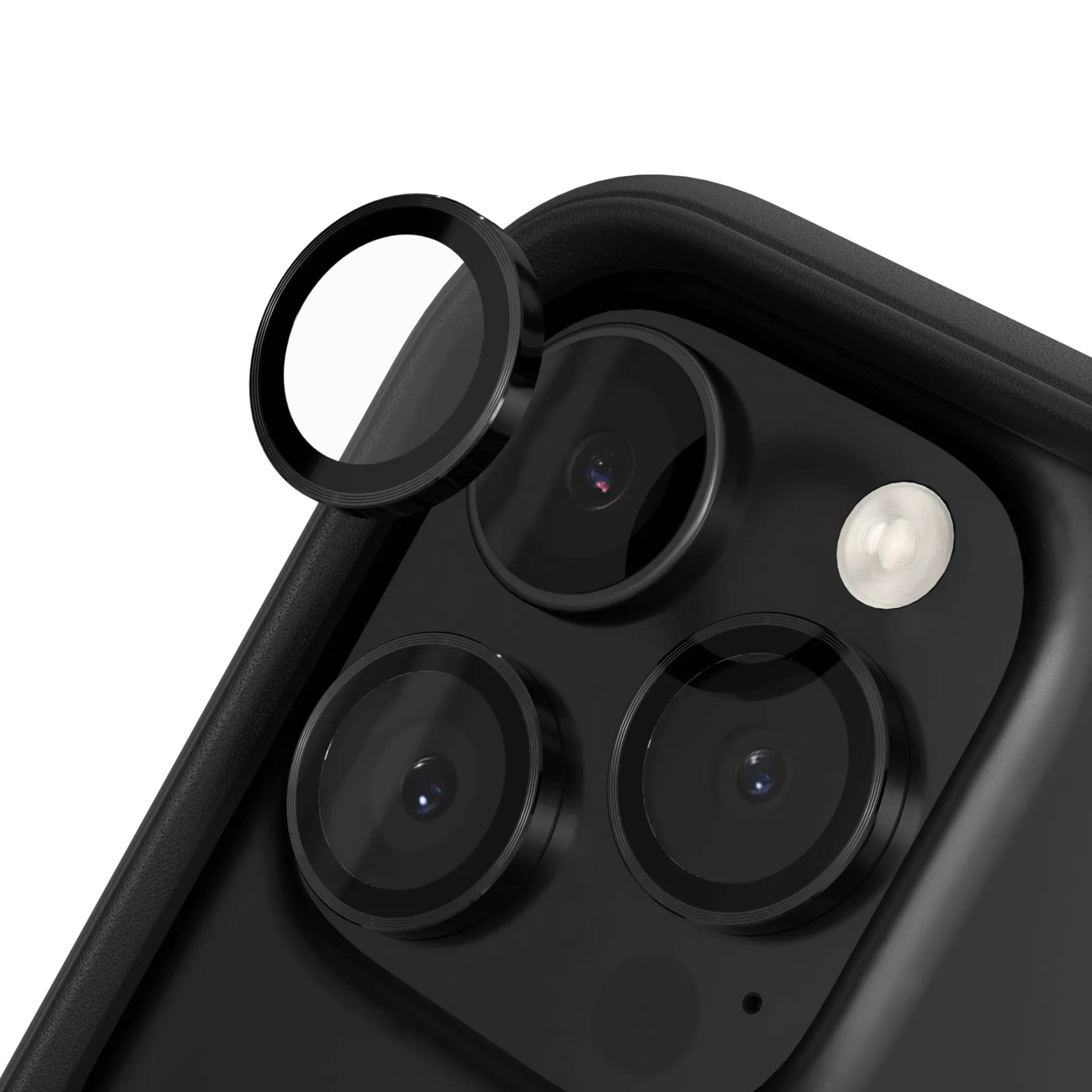 Protecție lentile cameră RHINOSHIELD pentru iPhone 16 Pro / iPhone 16 Pro Max, negru