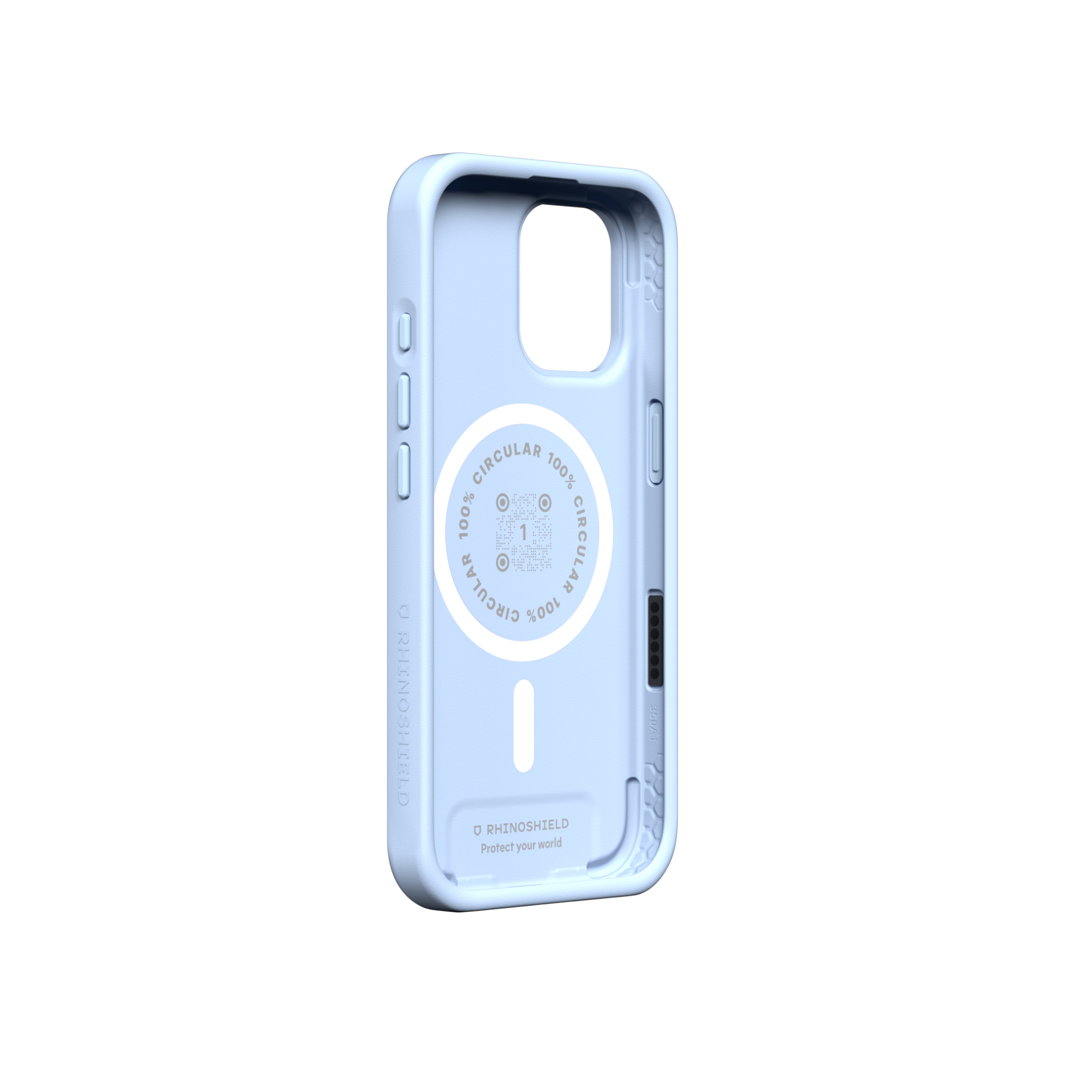 Husă RHINOSHIELD SolidX MagSafe pentru iPhone 15, albastru glaciar