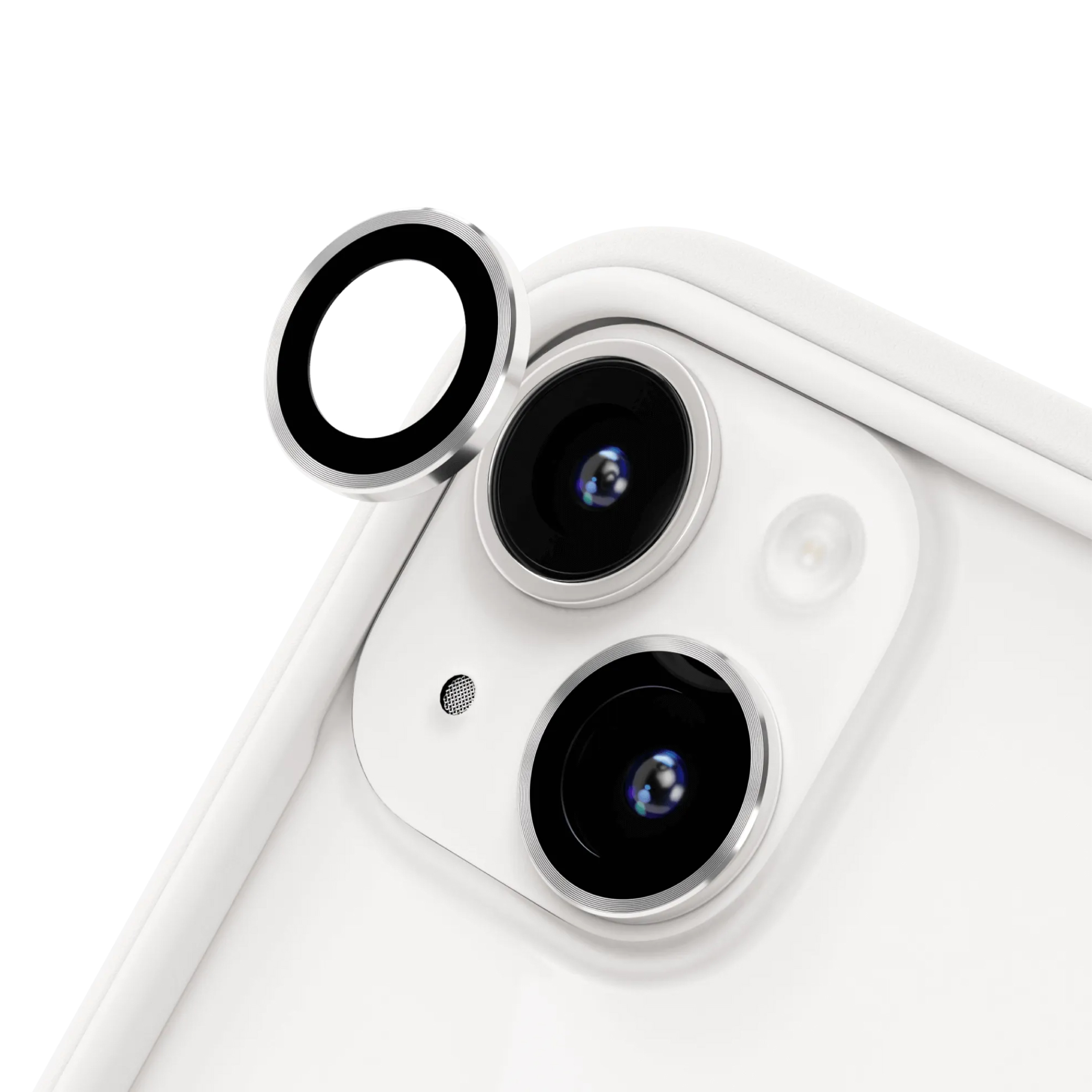 Protecție lentile cameră RHINOSHIELD pentru iPhone 14 / iPhone 14 Plus, argintiu