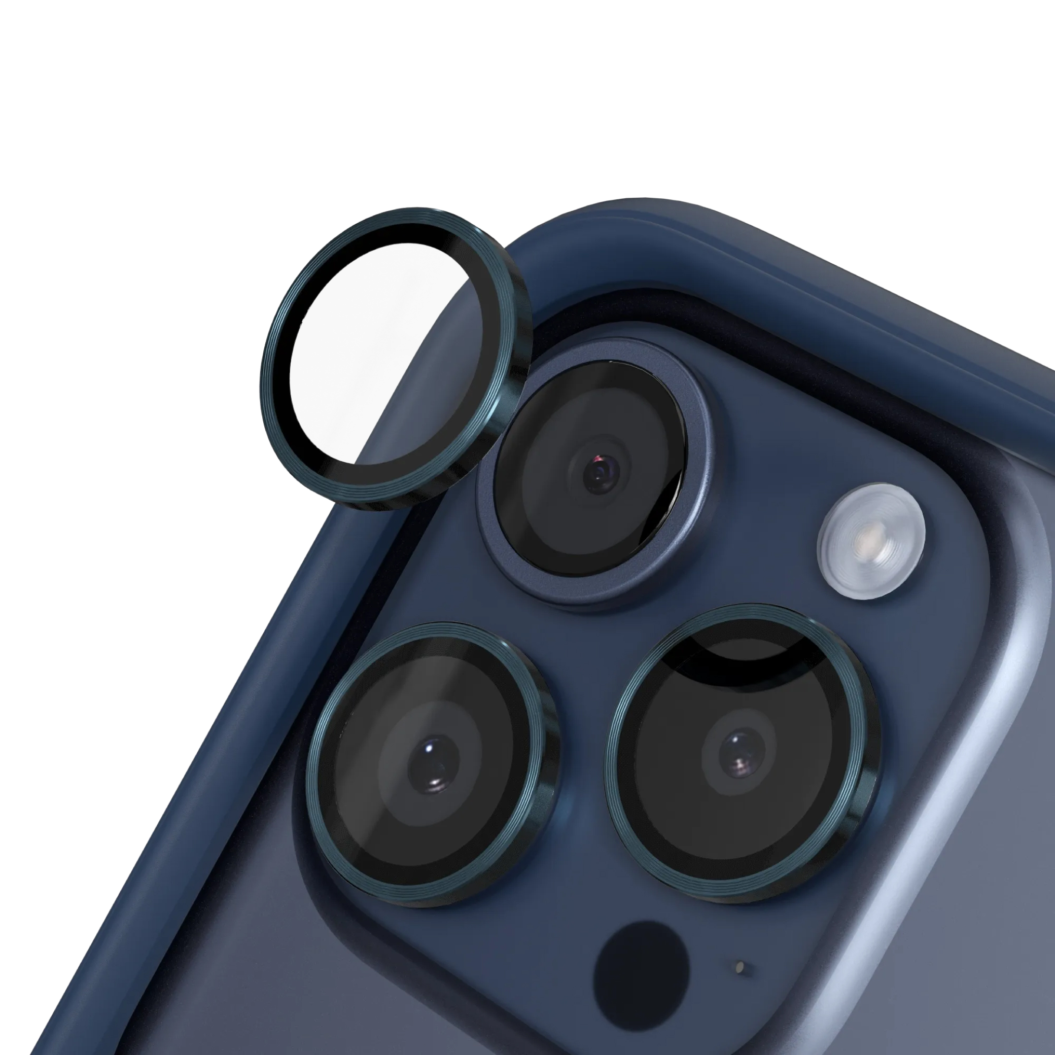 Protecție lentile cameră RHINOSHIELD pentru iPhone 15 Pro / iPhone 15 Pro Max, albastru