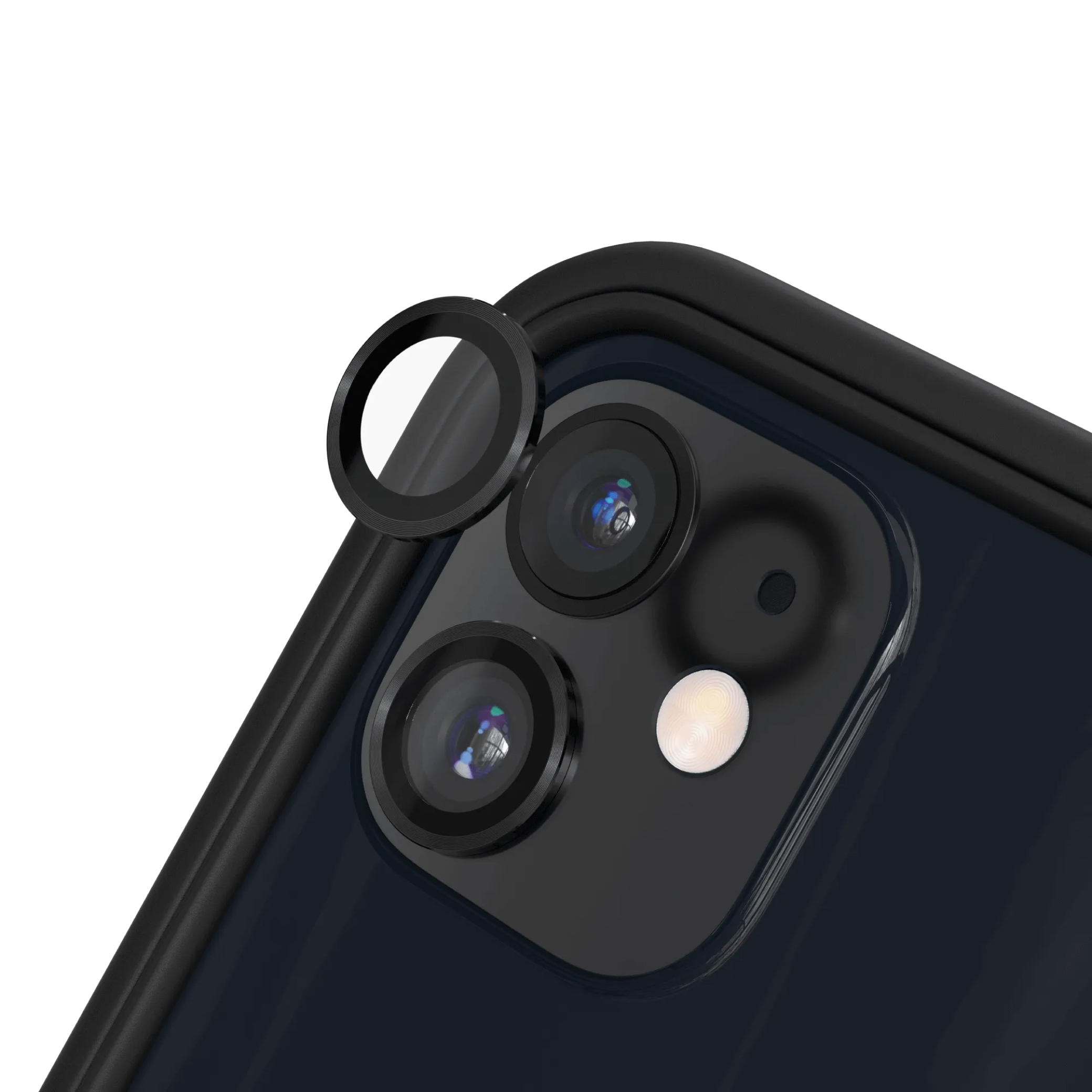 Protecție lentile cameră RHINOSHIELD pentru iPhone 11 / iPhone 12 / iPhone 12 mini, negru